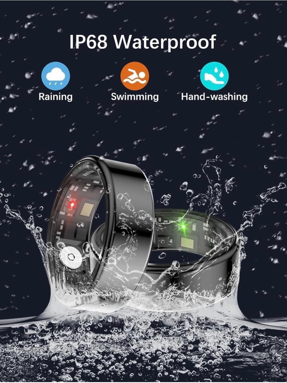 Smart Health Tracking Ring - Black - Picture 4 of 13